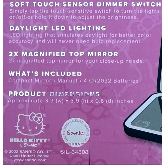 NEW Impressions Hello Kitty® Supercute Compact Mirror with Magnification - Picture 9 of 17
